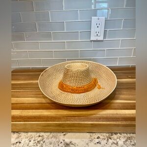 Vintage 1986 Whittier Pottery Chip & Dip Sombrero Bowl